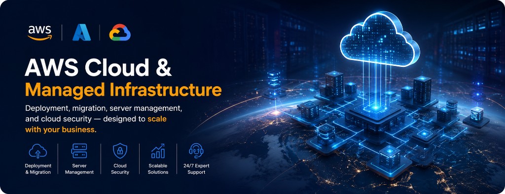 AWS Cloud and managed infrastructure — deployment, migration, security, and 24/7 support
